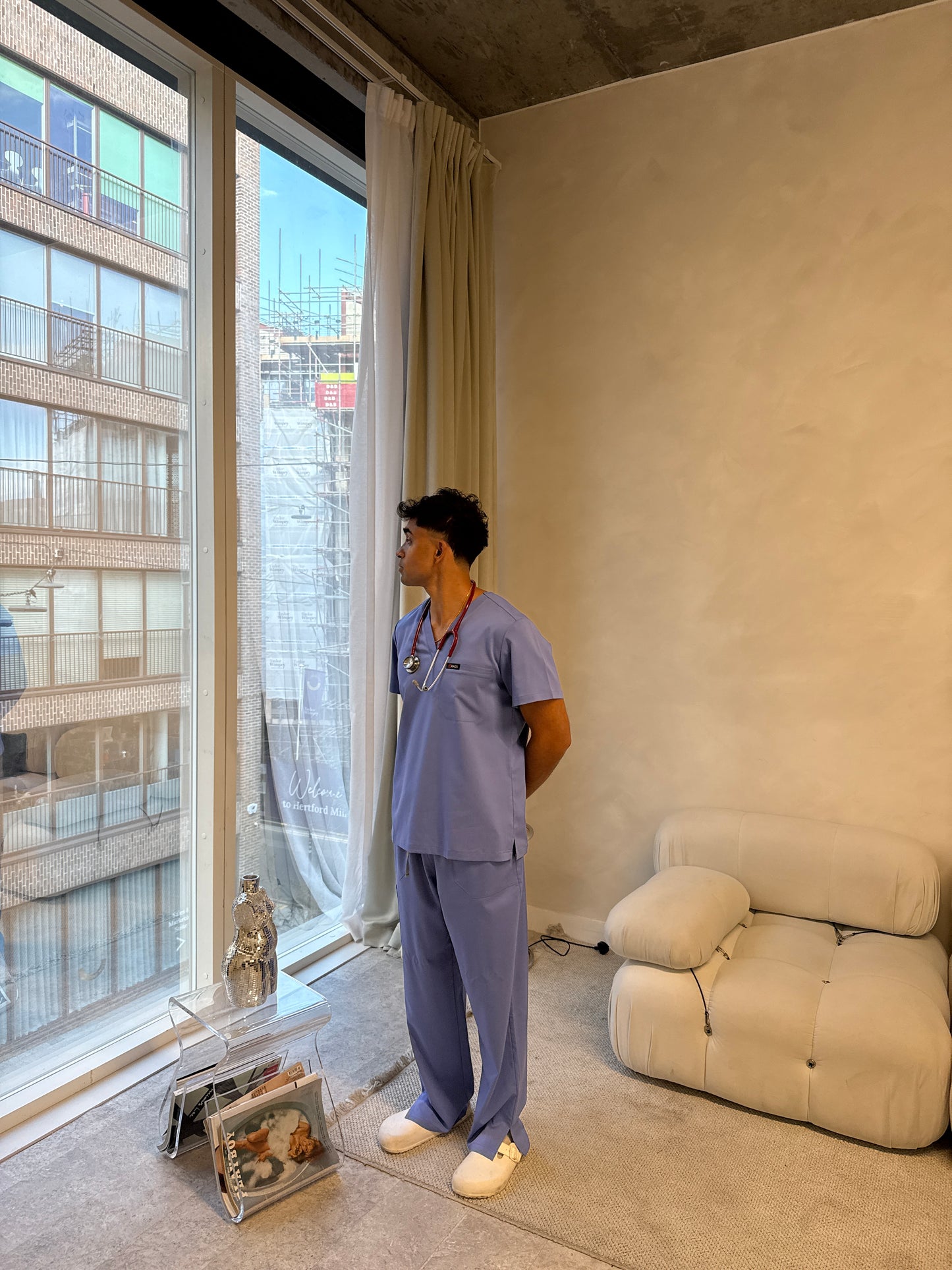 Men's BASICS 2 - Regular fit One-pocket scrub top